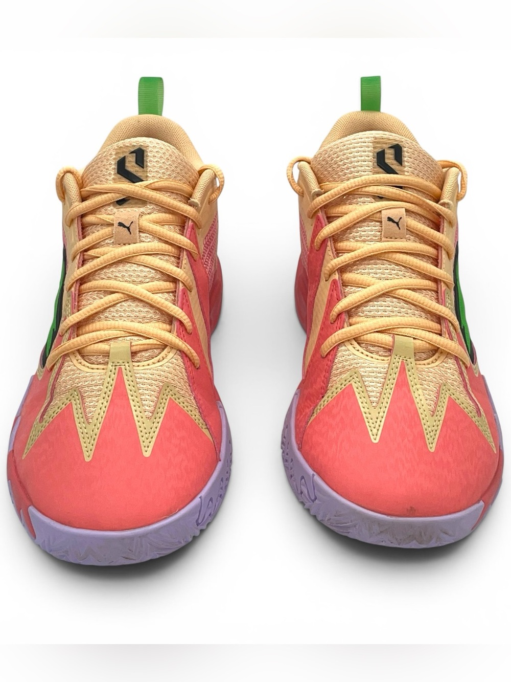 Puma MB.02 Basketball Shoes Pink Green Men’s Size 8 - Picture 2 of 8